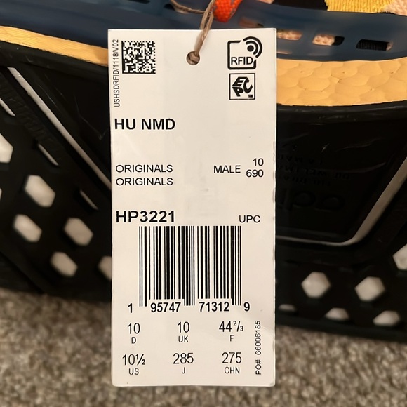 Adidas NMD Hu Pharrell Animal Print Leopard Pulse Amber Men’s Size 10.5 - Picture 4 of 4